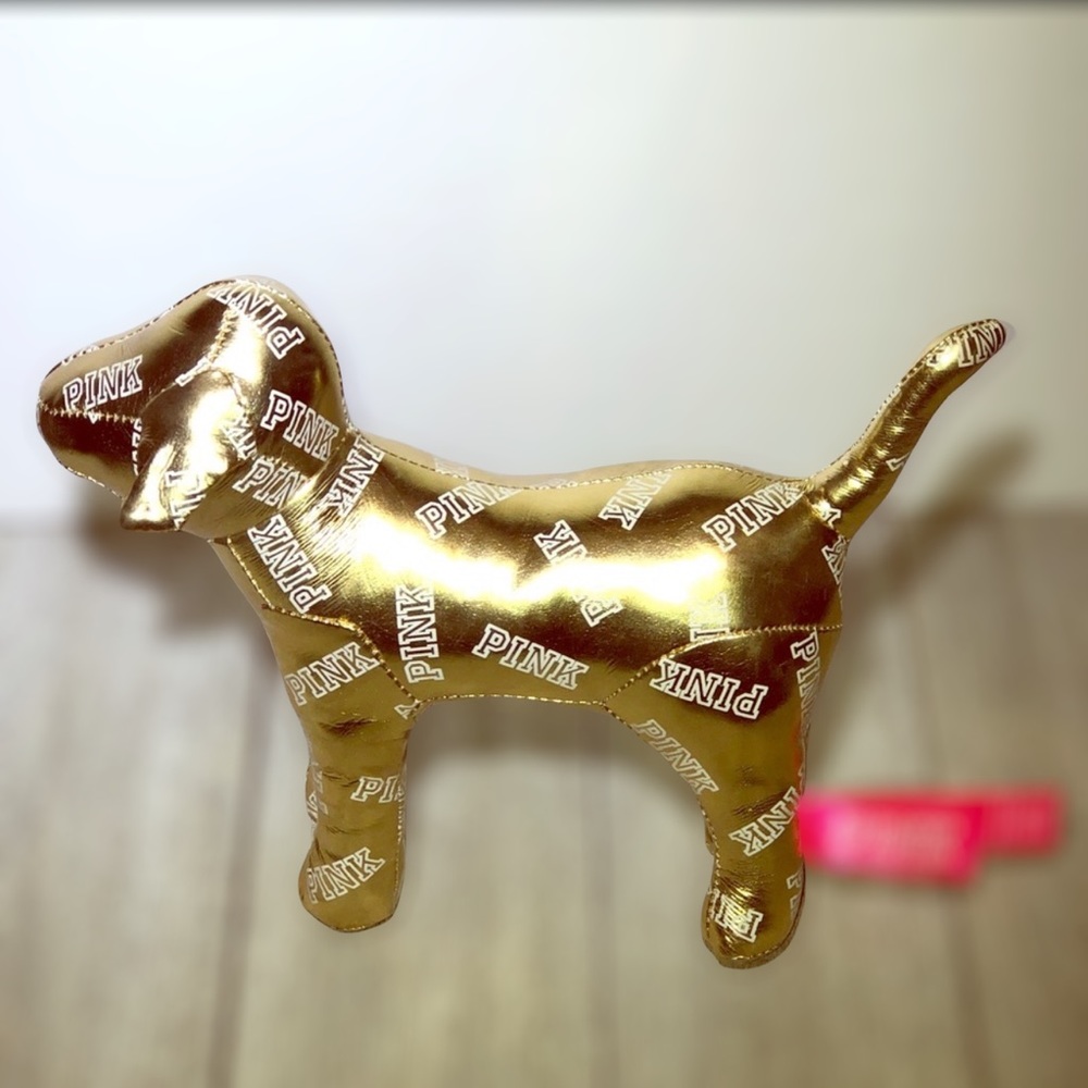 Victoria’s Secret Pink Gold Plush Dog